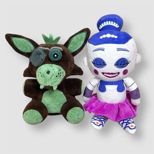 2x Five Nights at Freddys FNAF Plush Ballora Ballerina & Phantom Foxy Lot *READ*